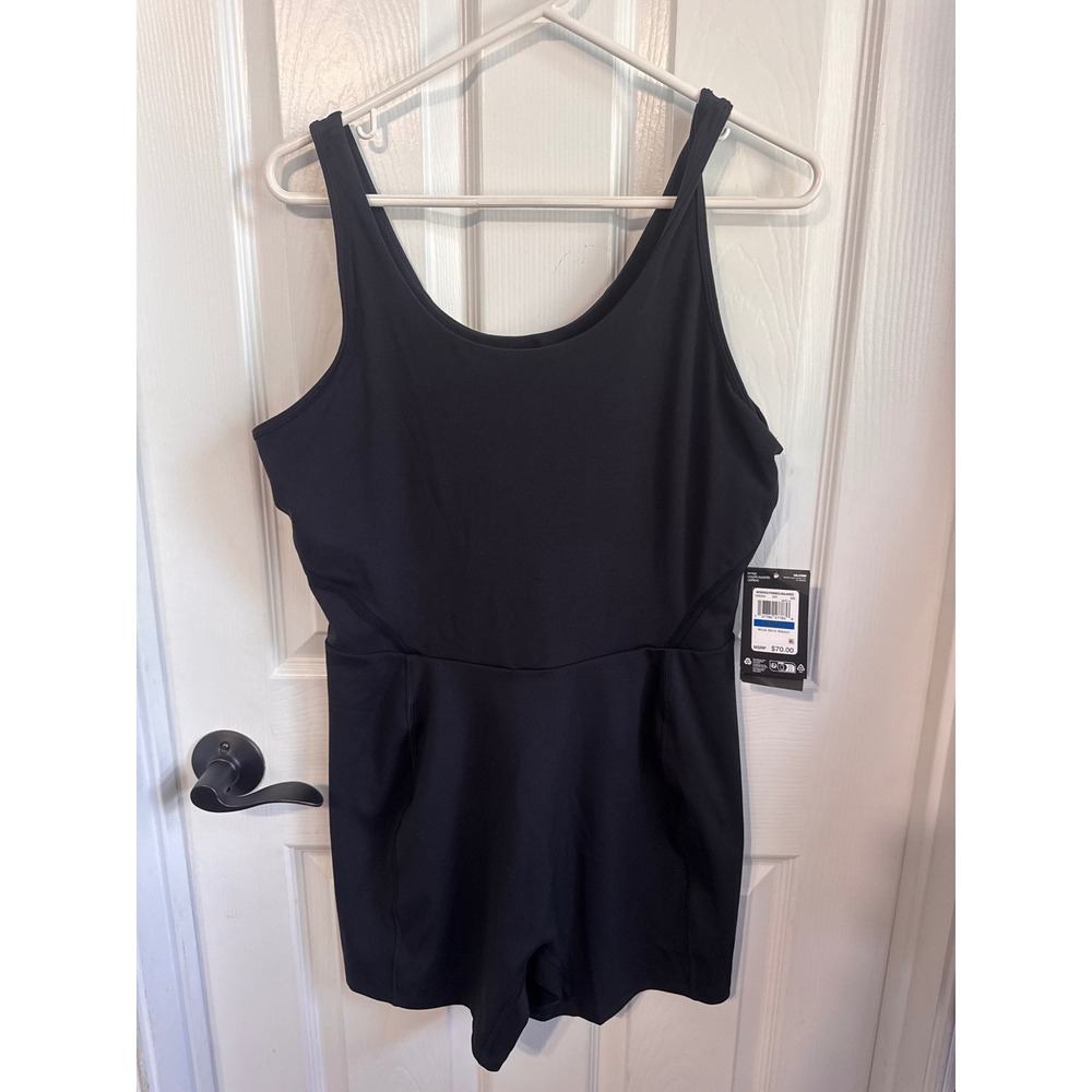 Under Armour Motion Shorts Bodysuit Romper Women's XL Black NWT $70